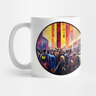 Inside Comic-Con Painting - Circle Mug